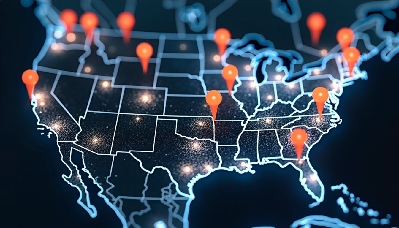 Nationwide coverage map